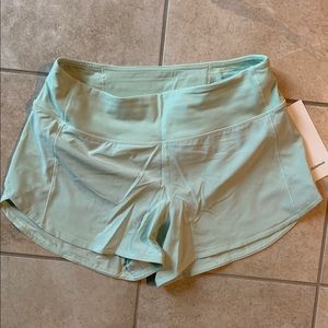 NWT lululemon speed up short mint 6